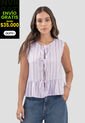 Blusa Mujer Estampado Lila Atypical 112316 de Atypical