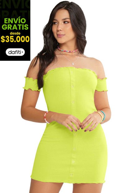 Vestido Mujer Verde Atypical 79984