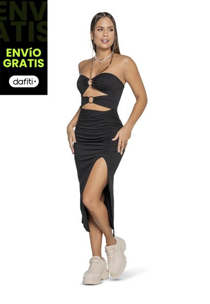 Vestido Mujer Negro Atypical 33435