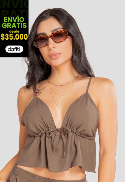 Blusa Mujer Chocolate Atypical 106926