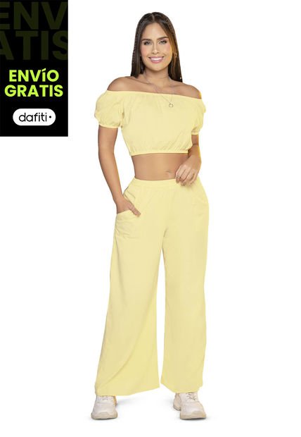 Conjunto Mujer Amarillo Pastel Atypical 33455