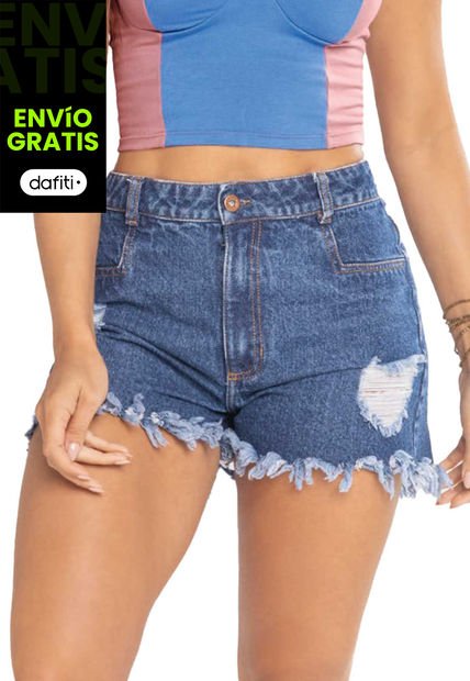 Short Mujer Azul Medio Atypical 5350
