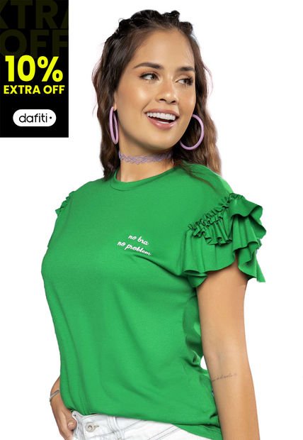 Imagen de Blusa Mujer Verde Atypical 87104 por Atypical