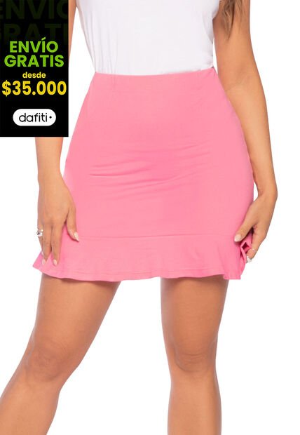 Falda Corta Mujer Rosa Atypical 89110