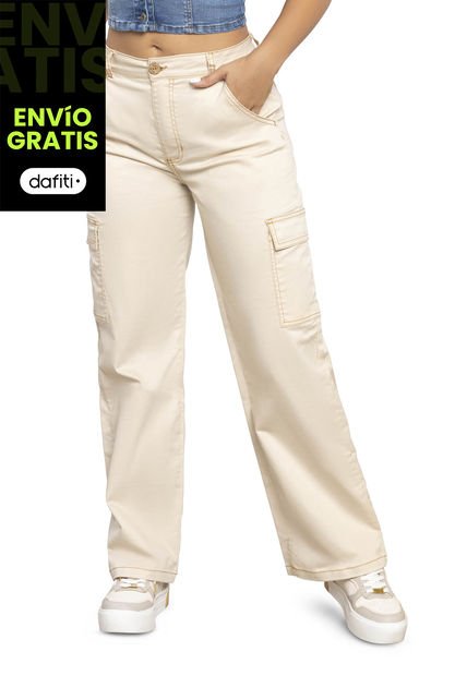 Pantalón Mujer Marfil Atypical 5488