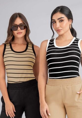 Blusa Paq X2 Mujer Multicolor Atypical 113279 Atypical