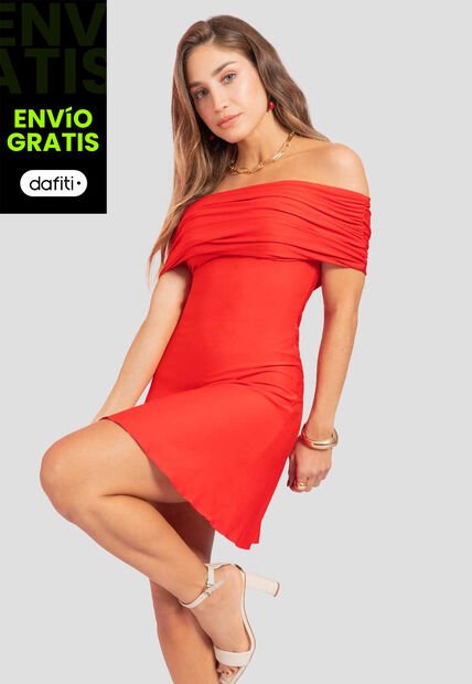 Vestido Corto Mujer Rojo Atypical 112491