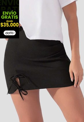 Falda Corta Mujer Negro Atypical 111389