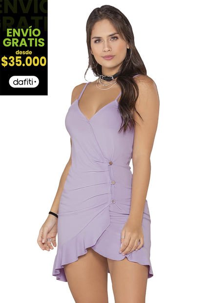 Vestido Corto Mujer Lila Atypical 87062