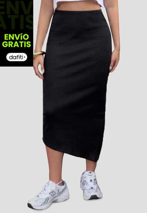 Falda Larga Mujer Negro Atypical 111949