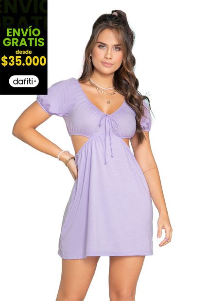 Vestido Corto Mujer Lila Atypical 93582