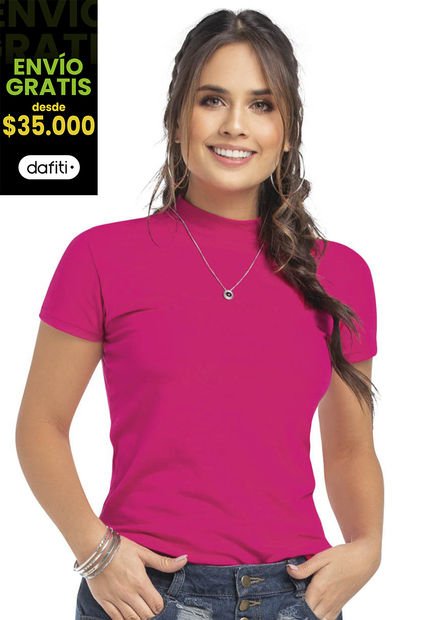 Camiseta Para Mujer Fucsia Atypical
