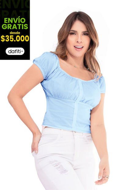 Blusa Juvenil Femenino Azul Claro Atypical