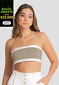 Crop Top Mujer Café Pardo Atypical 107879 de Atypical