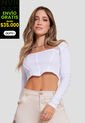 Crop Top Mujer Blanco Atypical 106871 de Atypical