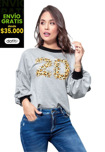 Buzo Juvenil Para Mujer Atypical -Gris Jaspe