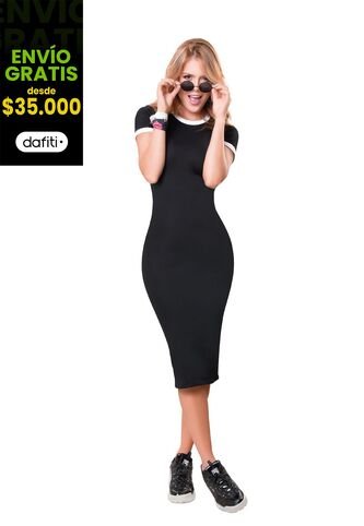 Vestido Corto Juvenil Femenino Negro Atypical Atypical