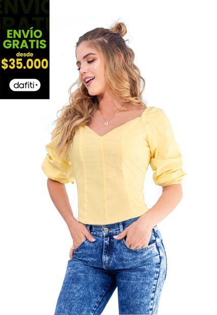 Blusa Juvenil Femenino Amarillo Pastel Atypical