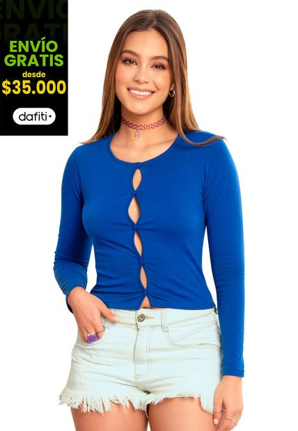 Camibuzo Mujer Azul Atypical 34441