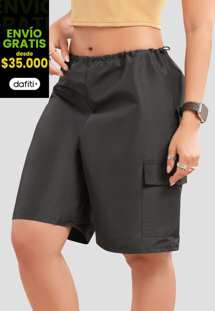 Bermuda Short Mujer Negro Atypical 105480