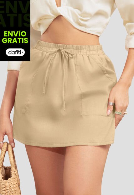 Falda Short Mujer Caramelo Atypical 105696