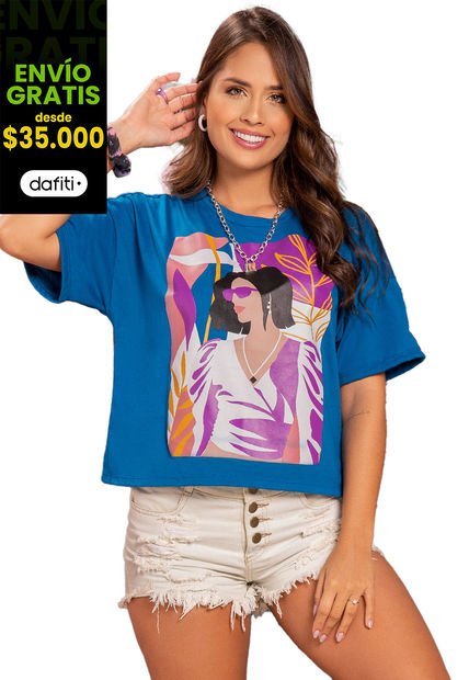 Camiseta Mujer Azul Atypical 91976