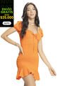 Vestido Corto Mujer Naranja Atypical 4835 de Atypical