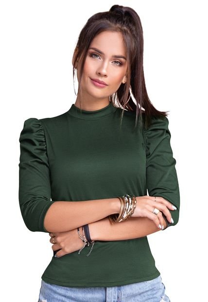 Blusa Juvenil Femenino Verde Militar Atypical
