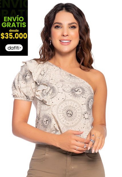 Blusa Mujer Beige Atypical 89142