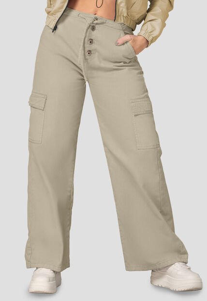 Pantalón Mujer Beige Atypical 104897