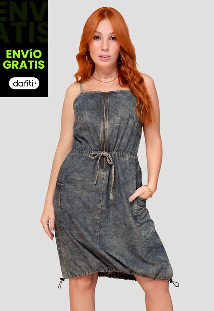 Vestido Corto Mujer Azul Atypical 104899