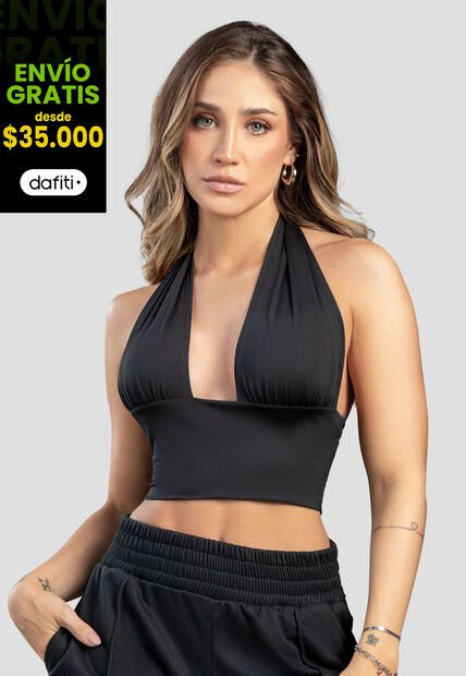 Crop Top Mujer Negro Atypical 104228