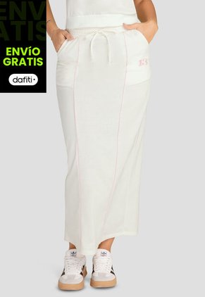 Falda Larga Mujer Blanco Atypical 103819