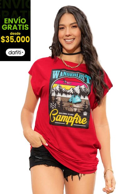 Vestido Corto Mujer Rojo Atypical 88388