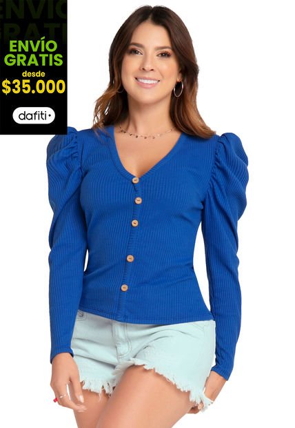 Camibuzo Mujer Azul Atypical 88392