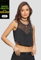 Crop Top Mujer Negro Atypical 103543 de Atypical