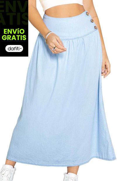 Falda Larga Mujer Azul Atypical 93583