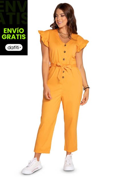 Enterizo Largo Mujer Naranja Atypical 2746