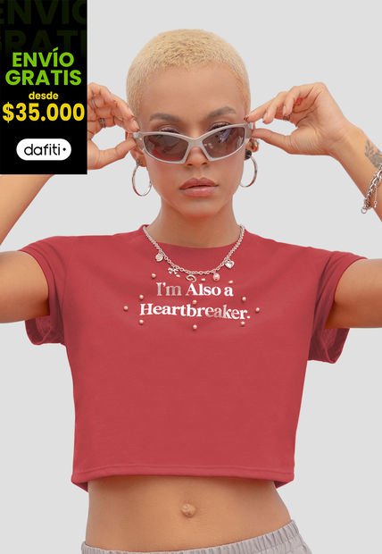 Camiseta Mujer Rojo Atypical 106403