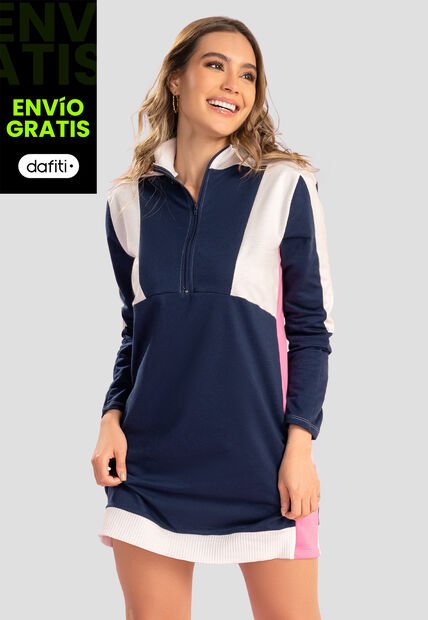 Vestido Corto Mujer Azul Navy Atypical 102810