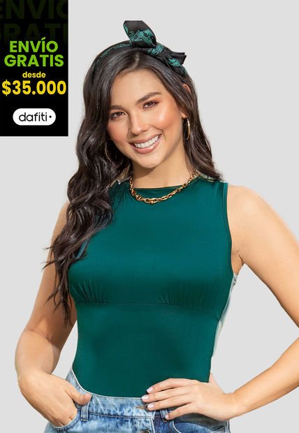 Blusa Mujer Verde Botella Atypical 88370