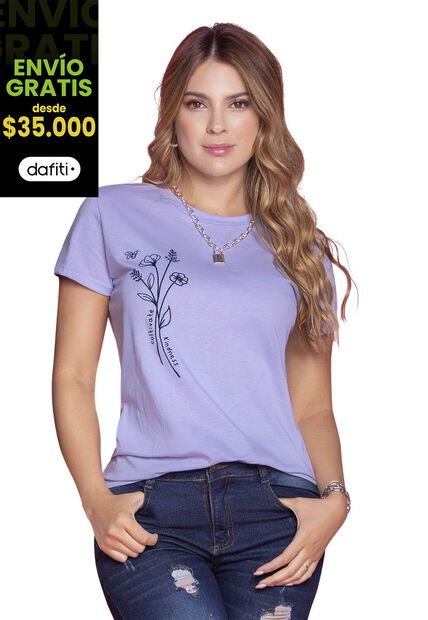 Camiseta Mujer Lila Atypical 87102