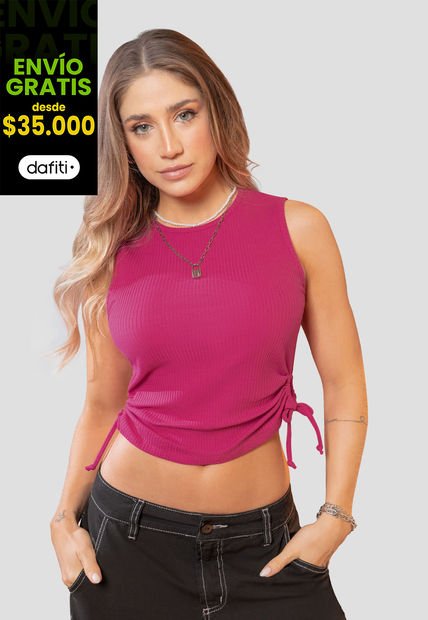 Camiseta Mujer Fucsia Atypical 104939