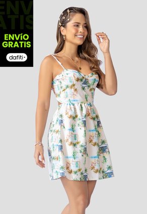 Vestido Mujer Estampado Atypical 100819