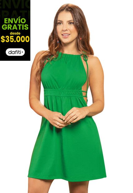 Vestido Corto Mujer Verde Atypical 7186