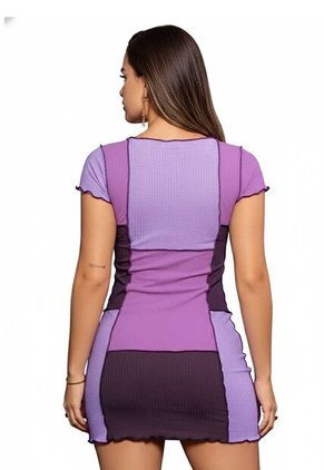 Vestido Corto Mujer Morado Atypical 4925