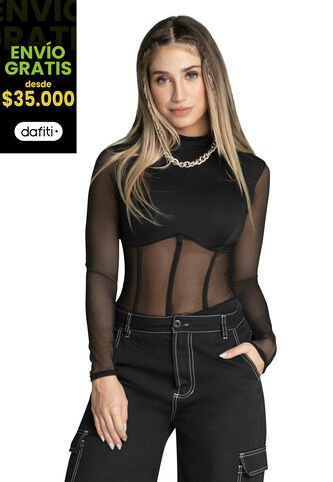 Body Mujer Negro Atypical 4559 Atypical