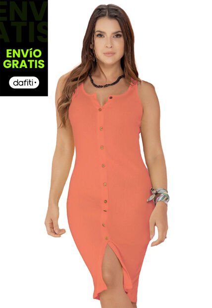 Vestido Mujer Naranja Atypical 9655