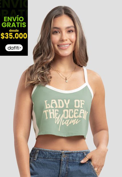 Camiseta Mujer Verde Oliva Atypical 105476