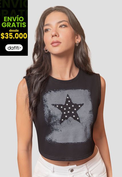 Camiseta Mujer Negro Atypical 105487